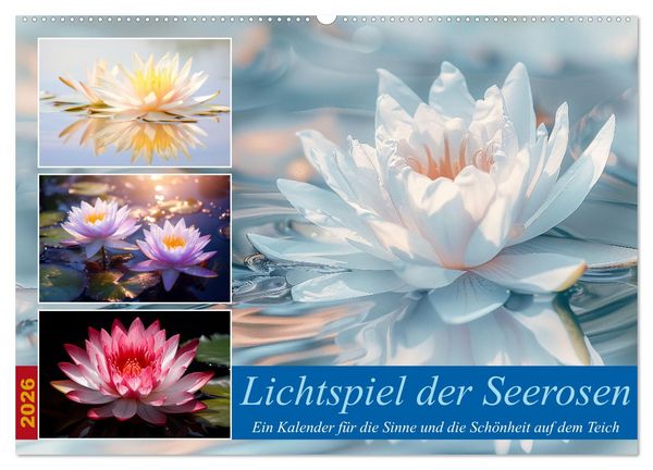 Produktbild: Lichtspiel der Seerosen (Wandkalender 2026 DIN A2 quer), CALVENDO Monatskalender