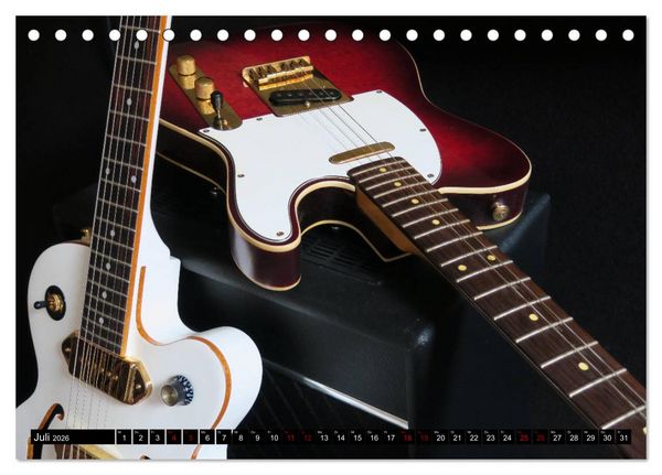Produktbild: Gitarren und Amps - abgerockt (Tischkalender 2026 DIN A5 quer), CALVENDO Monatskalender