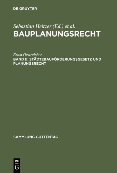 Produktbild: Bauplanungsrecht / St&auml;dtebauf&ouml;rderungsgesetz und Planungsrecht