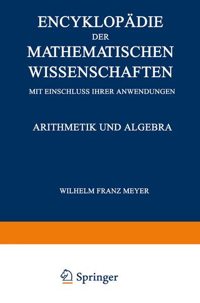 Produktbild: Encyklop&auml;die der Mathematischen Wissenschaften mit Einschluss ihrer Anwendungen