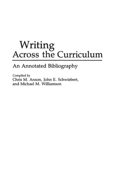 Produktbild: Writing Across the Curriculum