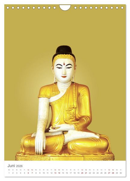 Produktbild: Buddha tr&auml;gt Gold (Wandkalender 2026 DIN A4 hoch), CALVENDO Monatskalender