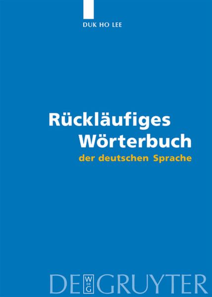 Produktbild: R&uuml;ckl&auml;ufiges W&ouml;rterbuch der deutschen Sprache