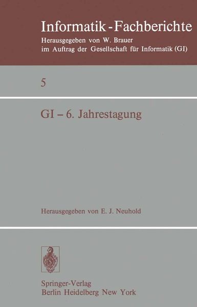 Produktbild: GI - 6. Jahrestagung