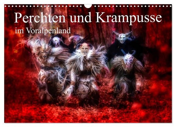Produktbild: Perchten und Krampusse im Voralpenland (Wandkalender 2026 DIN A3 quer), CALVENDO Monatskalender