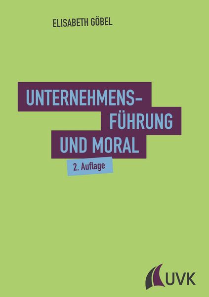 Produktbild: Unternehmensf&uuml;hrung und Moral