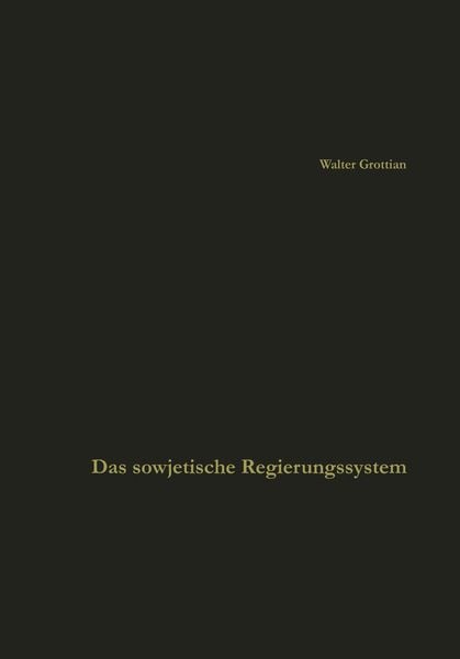 Produktbild: Das sowjetische Regierungssystem