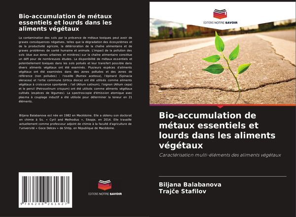 Produktbild: Bio-accumulation de m&eacute;taux essentiels et lourds dans les aliments v&eacute;g&eacute;taux