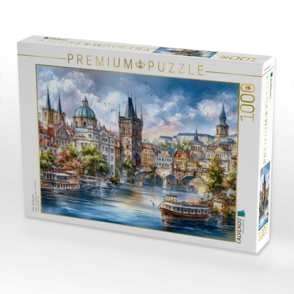 Produktbild: CALVENDO Puzzle Prag - Karlsbr&uuml;cke | 1000 Teile Lege-Gr&ouml;&szlig;e 64x48cm Foto-Puzzle f&uuml;r gl&uuml;ckliche Stunden