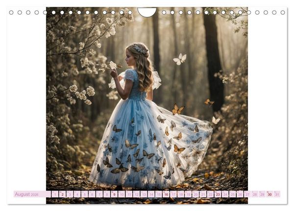 Produktbild: Feenfl&uuml;gel und L&auml;cheln KI - Die zauberhafte Welt der Feenkinder (Wandkalender 2026 DIN A4 quer), CALVENDO Monatskalender