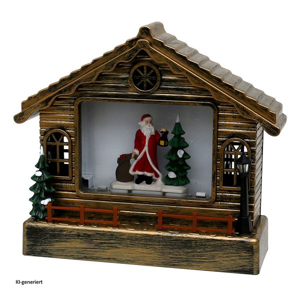 SIGRO LED Haus mit Santa LED Haus mit Santa