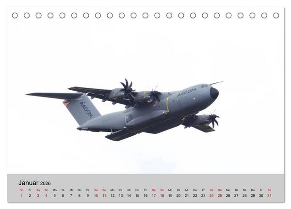 Produktbild: Transportflugzeug Airbus A400M Atlas (Tischkalender 2026 DIN A5 quer), CALVENDO Monatskalender