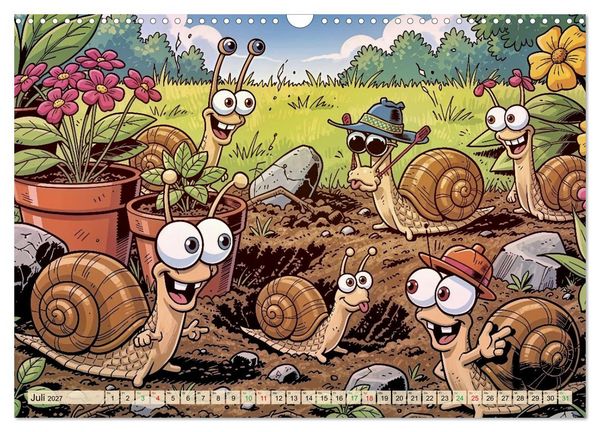 Produktbild: Lustige Weinbergschnecken - Comic (Wandkalender 2027 DIN A3 quer), CALVENDO Monatskalender