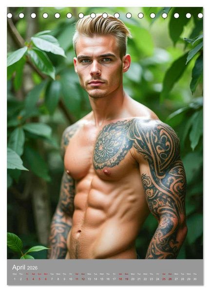 Produktbild: Masculine allure (Desk Calendar 2026 DIN A5 portrait), CALVENDO 12 Month DeskCalendar