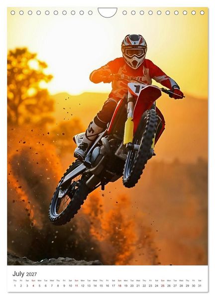 Produktbild: Throttle and thrills - High percentage motocross moments (Wall Calendar 2027 DIN A4 portrait), CALVENDO 12 Month Wall Calendar