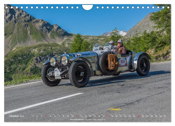 Produktbild: Classic Cars auf Passstrassen 2026 (Wandkalender 2026 DIN A4 quer), CALVENDO Monatskalender