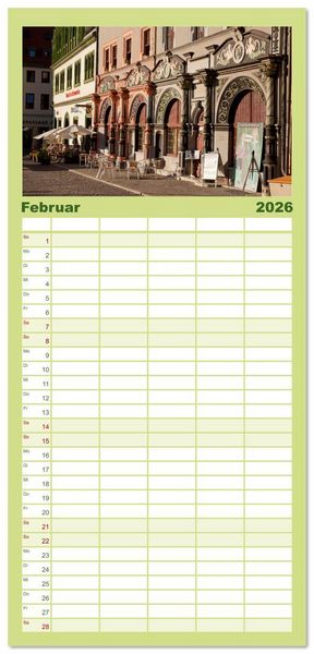 Produktbild: Familienplaner 2026 - Th&uuml;ringen - Weimar mit 5 Spalten (Wandkalender, 21 x 45 cm) CALVENDO