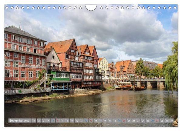 Produktbild: L&uuml;neburg - Eine mittelalterliche und romantische Hansestadt (Wandkalender 2026 DIN A4 quer), CALVENDO Monatskalender