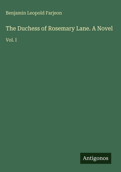 Produktbild: The Duchess of Rosemary Lane. A Novel
