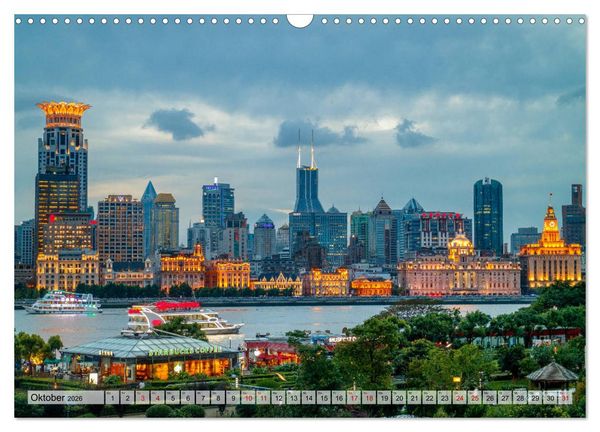 Produktbild: Metropolen Chinas - Peking, Shanghai, Hongkong (Wandkalender 2026 DIN A3 quer), CALVENDO Monatskalender