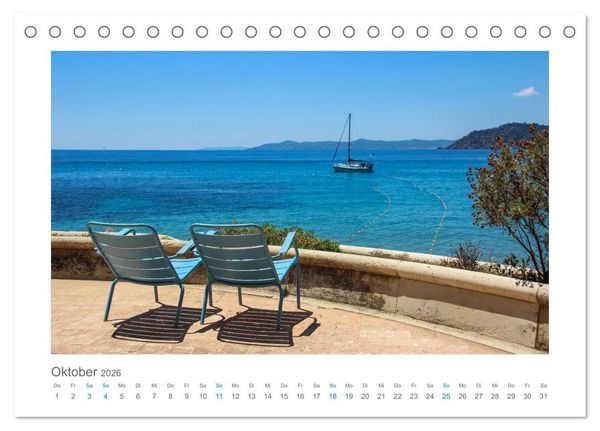 Produktbild: Faszination der C&ocirc;te d'Azur (Tischkalender 2026 DIN A5 quer), CALVENDO Monatskalender