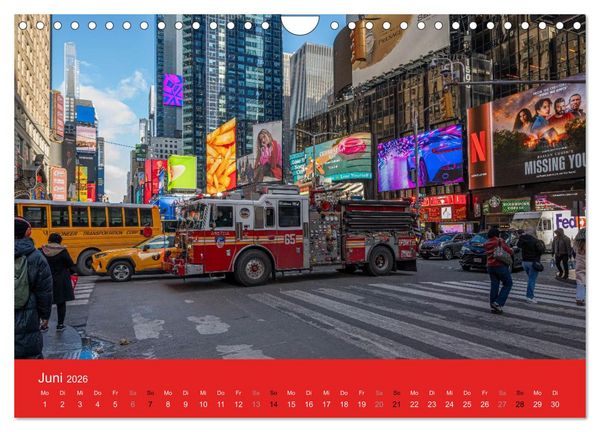Produktbild: Feuerwehr New York - Heart of the City (Wandkalender 2026 DIN A4 quer), CALVENDO Monatskalender
