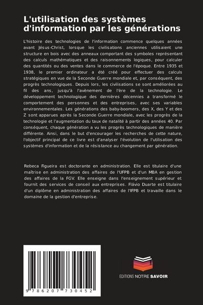 Produktbild: L'utilisation des syst&egrave;mes d'information par les g&eacute;n&eacute;rations