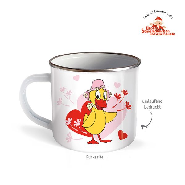 Produktbild: Tr&ouml;tsch Unser Sandm&auml;nnchen Emaille Becher Tasse Schnatterinchen