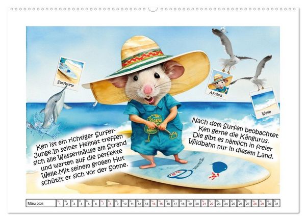Produktbild: Mausgewitzt - Wo lebt die Maus? (hochwertiger Premium Wandkalender 2026 DIN A2 quer), Kunstdruck in Hochglanz