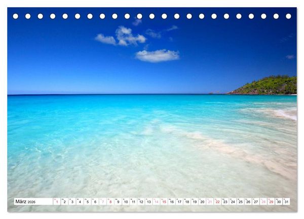 Produktbild: Seychellen Strandfeeling (Tischkalender 2026 DIN A5 quer), CALVENDO Monatskalender