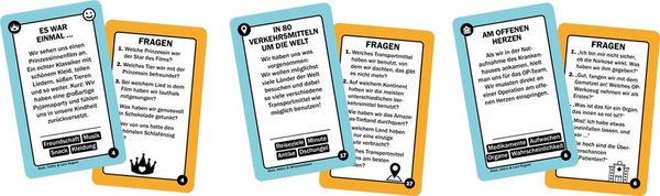 Produktbild: TELL ME MORE ist ein kreatives Erz&auml;hlspiel, in dem ihr gemeinsam eine vorgegebene allt&auml;gliche, fantastische oder auch total verr&uuml;ckte Situation mit Details ausschm&uuml;ckt. Lasst eurer Fantasie freien Lauf, aber orientiert euch an den Schl&uuml;sselw&ouml;rtern..
