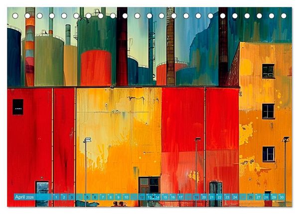 Produktbild: Zeitzeugen der Industrie: Symbol und Verg&auml;nglichkeit (Tischkalender 2026 DIN A5 quer), CALVENDO Monatskalender