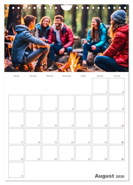 Produktbild: Dein Campingplaner - KI generierte Campingtr&auml;ume (Wandkalender 2026 DIN A4 hoch), CALVENDO Monatskalender