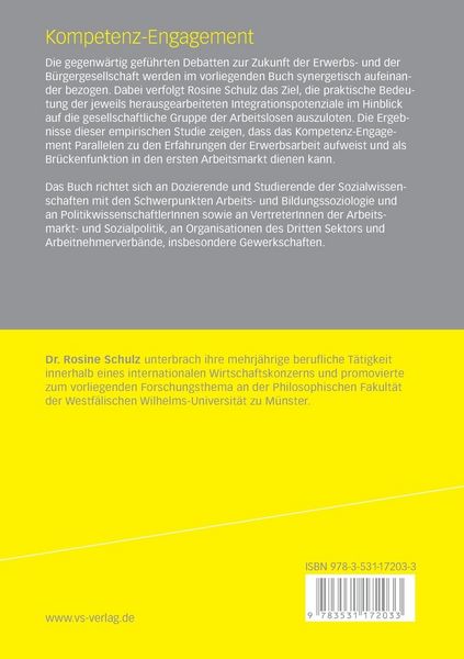 Produktbild: Kompetenz-Engagement: Ein Weg zur Integration Arbeitsloser in die Gesellschaft