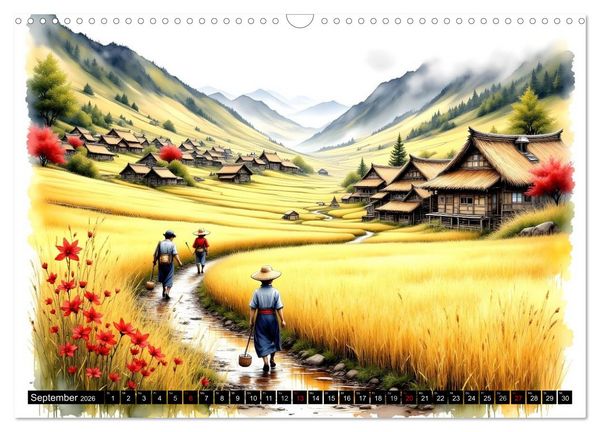 Produktbild: Japans Seele im Jahreslauf (Wandkalender 2026 DIN A3 quer), CALVENDO Monatskalender
