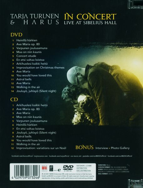 Produktbild: Tarja Turunen & HARUS - In Concert/Live at Sebelius Hall (+ CD)