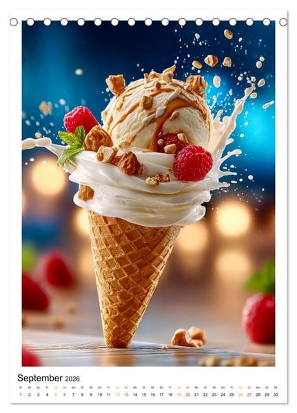 Produktbild: Lecker Eis (Tischkalender 2026 DIN A5 hoch), CALVENDO Monatskalender