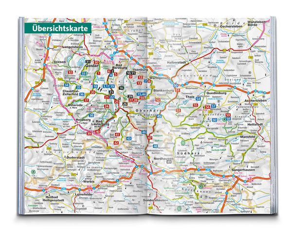 Produktbild: KOMPASS Wanderf&uuml;hrer Harz, 60 Touren mit Extra-Tourenkarte