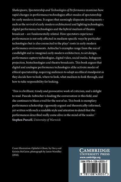 Produktbild: Shakespeare, Spectatorship and the Technologies of Performance