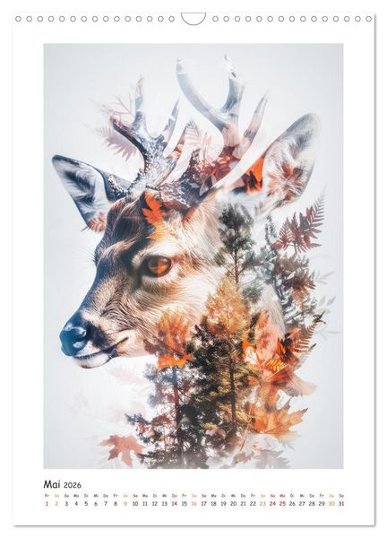 Produktbild: Magische Tierkunst (Wandkalender 2026 DIN A3 hoch), CALVENDO Monatskalender