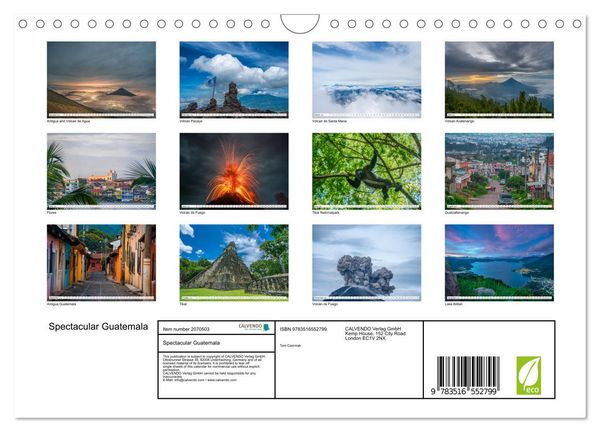 Produktbild: Spectacular Guatemala (Wall Calendar 2026 DIN A4 landscape), CALVENDO 12 Month Wall Calendar