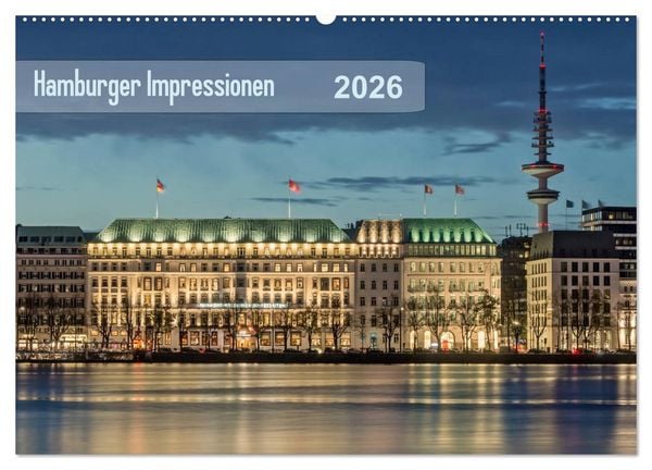 Produktbild: Hamburger Impressionen 2026 (Wandkalender 2026 DIN A2 quer), CALVENDO Monatskalender