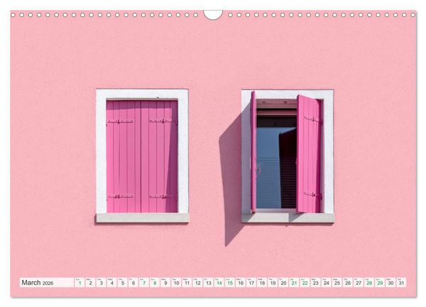 Produktbild: Burano and Minimalism (Wall Calendar 2026 DIN A3 landscape), CALVENDO 12 Month Wall Calendar