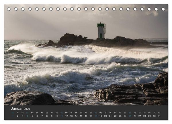 Produktbild: Bretagne - Land am Meer (Tischkalender 2026 DIN A5 quer), CALVENDO Monatskalender