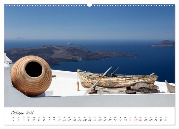 Produktbild: Santorini - Fotogene Sch&ouml;nheit (hochwertiger Premium Wandkalender 2026 DIN A2 quer), Kunstdruck in Hochglanz