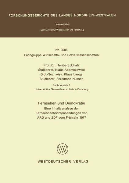 Produktbild: Fernsehen und Demokratie