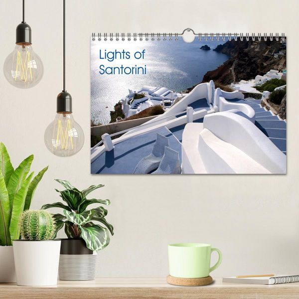 Produktbild: Lights of Santorini (Wall Calendar 2026 DIN A4 landscape), CALVENDO 12 Month Wall Calendar