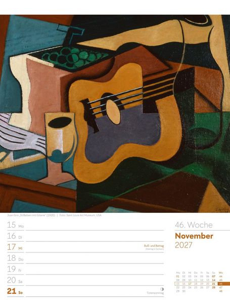 Produktbild: Kunstwelt Wochenplaner Kalender 2027 | Impressionismus und Klassische Moderne