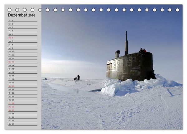 Produktbild: U-Boote. Milit&auml;rische Unget&uuml;me (Tischkalender 2026 DIN A5 quer), CALVENDO Monatskalender