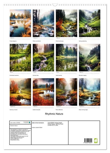 Produktbild: Rhythmic Nature (Wall Calendar 2026 DIN A2 portrait), CALVENDO 12 Month Wall Calendar